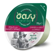 OASY More Nature piščanec z govedino in špinačo - mokra hrana za mačke, 70g