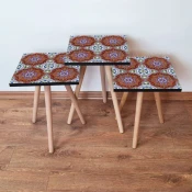Hanah Home Set klub stocica 3Shp14, 3 komada, Šarena