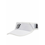 Športni trak s šiltom Compressport Visor Ultralight XHWU3890002 Bela