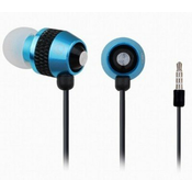 Gembird Metalne stereo bubice sa mikrofonom 3.5mm 1m kabl plavo crna boja | MHS-EP-002