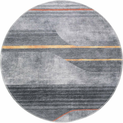 Sivi perivi okrugli tepih o 120 cm Yuvarlak – Vitaus