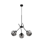 Lestenec na kablu ZULIA 3xE27/15W/230V črna/dimno črna