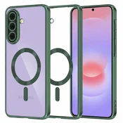 Ovitek Techsuit Luxury Crystal MagSafe za Samsung Galaxy A37 - temno zelen
