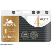 Harmony toaletni papir EXCLUSIVE PURE WHITE 8, 4 plasten