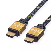 Roline GOLD HDMI kabel sa mrežom, M/M, 2.0m
