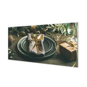 tulup.si Slika na akrilnem steklu Plate jedilni pribor baubles darila 100x50 cm 4 obešalnika
