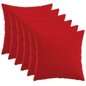 vidaXL Prevleka za blazino 6 kos HEERLEN Rdeča 40 x 40 cm Blago