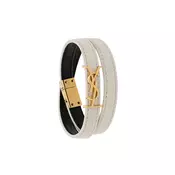 Saint Laurent - Opyum double-loop bracelet - women - Neutrals