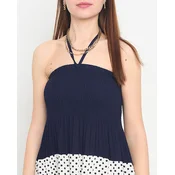 Resti Navy blue maxi skirt with polka dots PLUS SIZE - Clothing