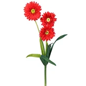 shumee Umetna rdeča gerbera 3 veje - visokokakovostna dekoracija 55 cm