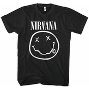 Nirvana Majica White Smiley Unisex Black S