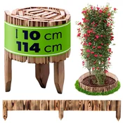 KADAX Palisade vrtna obroba lesena travna ograja kladiva rjava 10x114, (5000358114)