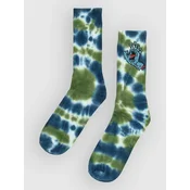 Santa Cruz Screaming Hand Tie Dye Socks teal tie dye