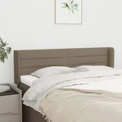 vidaXL Vzglavje z ušesi taupe 147x16x78/88 cm blago
