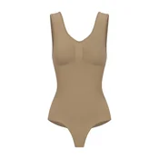 cfab Oblikovanje postave Tank Bodysuit Sculpting Shapewear mit String rjava