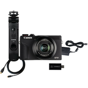 Kompaktni fotoaparat Canon - Powershot G7 X III, + za streaming, crni