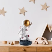 Aberto Design Dekorativna figura Yak-047, 10x10x16 cm, Bela