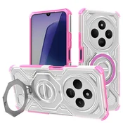 Hibridni ovitek Carbon Shield Pro za Xiaomi Redmi 14C/Poco C75 - pink transparent