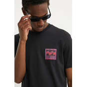 Pamucna majica Billabong za muškarce, boja: crna, s tiskom