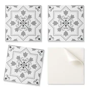 shumee Paket samolepilnih vinilnih ploščic s potiskanim cvetličnim vzorcem 20x20x20 cm