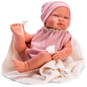 Lutka-beba Asi Dolls - Maria, s ružičastim bodijem i bež dekicom, 43 cm