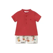 Mayoral Komplet polo majica in hlače 1217 Rdeča Regular Fit