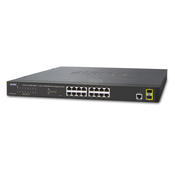 PLANET GS-4210-16T2S network switch Managed L2 Gigabit Ethernet (10/100/1000) 1U Black (GS-4210-16T2S)
