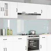 Vidaxl Zaščita za kuhinjo 2 pcs Bela 110 x 60 cm kaljeno steklo
