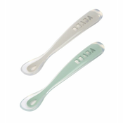 Béaba® set ergonomskih žlica 2nd Age Grey/Sage Green