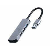 Gembird UHB-U3P1U2P3-01 4 vrata 1xUSB 3.1 + 3xUSB 2.0 aluminij