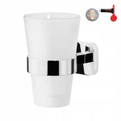 shumee TESA ELEGAANT Držalo za kopalnico in stekleno držalo za zobno ščetko, kovinsko, kromirano