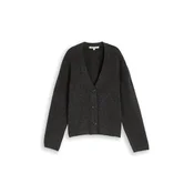 TOM TAILOR DENIM Pletena jopa temno siva