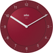 Braun BC 06 R Quarzwanduhr analog rot