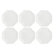 slomart Set 6 Villadeifiori krožnikov za solato, beli, 23 cm