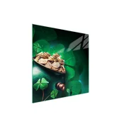shumee Steklena zaščitna plošča za štedilnik 50x52 Leaf