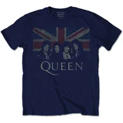 Queen Vintage Union Jack Navy Blue L Majica