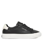 Superge Calvin Klein Vulc Lace Up Lth/Moire Bt HW0HW02747 Črna