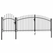 Vrtna vrata Woerden celik 1,25x4 m crna