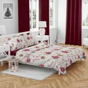 Ljubki dom Bombažna posteljnina GINGER REST bela Velikost posteljnine: 70 x 90 cm | 140 x 200 cm