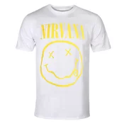 Metal majica moška Nirvana - Yellow Smiley - ROCK OFF - NIRVTS04MW