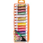 Boja tempera Aero 7,5ml tubice 14 kom u plastičnoj kutiji METALLIC NEON MIX