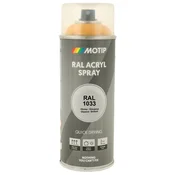 Industrijski akrilni lak sprej RAL HG 400ml Motip - RAL 1033 dalija rumena