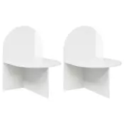 vidaXL Nočna omarica 2 pcs Bela visok sijaj 48 x 49 x 65 cm