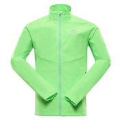 Mens softshell jacket with membrane ALPINE PRO MULT neon green gecko