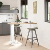 vidaXL Noge za barsko mizo bele barve 2 kosa 40 x (100-101) cm jeklo
