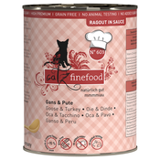 Varčno pakiranje catz finefood Ragout 24 x 380 g - Št.603 Gos in puran