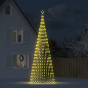 VIDAXL Osvetljena novoletna jelka stožec 1544 LED toplo bela