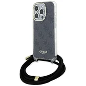 Guess Guess Crossbody Cord 4G Print - Ohišje za iPhone 15 Pro (črno)