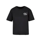 Womens T-shirt Good Vibes Wording black