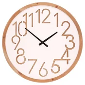 Autronic Stenska ura dia. 60 cm, MDF in lesen okvir, bela (HW4015)